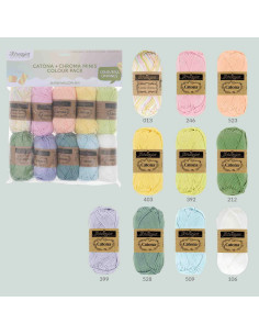 Zakje met 10 bollen Scheepjes Catona Colour Pack - Marshmallow mix 2