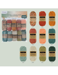 Zakje met 10 bollen Scheepjes Catona Colour Pack - Harvest tart 2