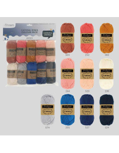 Zak met 10 bollen Scheepjes Catona Colour Pack - Antipasti 2
