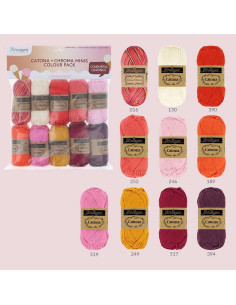 Zakje met 10 bollen Scheepjes Catona Colour Pack - Summer sherbet 2
