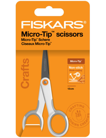 Fiskars antikleef Micro-tip schaar 13 cm