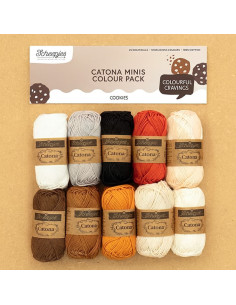 Zakje met 10 bollen Scheepjes Catona Colour Pack - Cookies