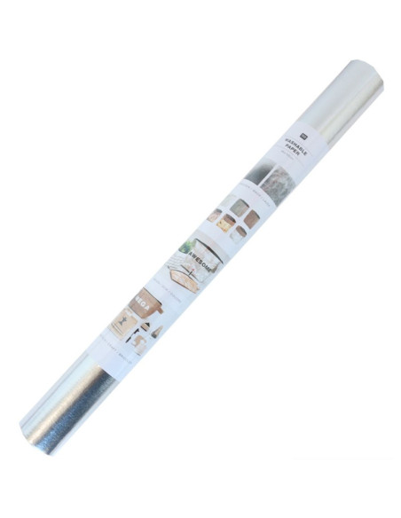 Vegan zilver papierrol - 50 x 100 cm