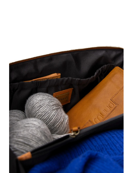 Muud Cleo midi schoudertas - Whisky