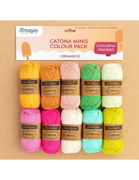 Zakje met 10 bollen Scheepjes Catona Colour Pack - Creamsicle