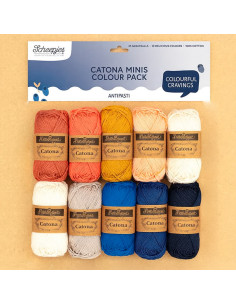 Zak met 10 bollen Scheepjes Catona Colour Pack - Antipasti