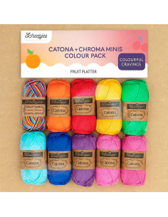 Zakje met 10 bollen Scheepjes Catona Colour Pack - Fruit Platter