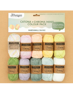 Zakje met 10 bollen Scheepjes Catona Colour Pack - Marshmallow mix