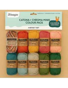 Zakje met 10 bollen Scheepjes Catona Colour Pack - Harvest tart