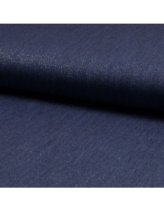 Chambray lurex stof - Blauw