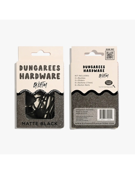 Gespset voor tuinbroeken - Mat zwart