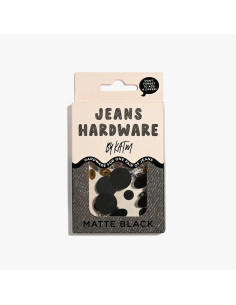 Jeans knopen en klinknagels set - Mat zwart 2