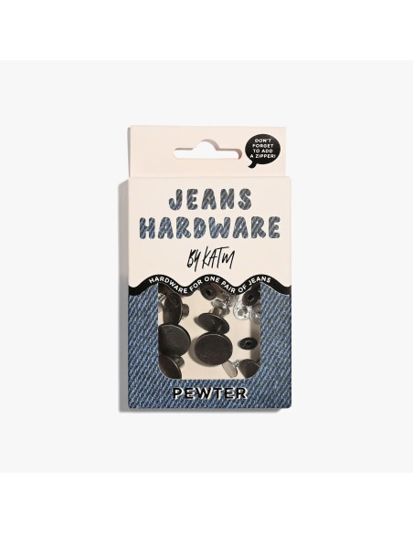 Jeans knopen en klinknagels set - Tin