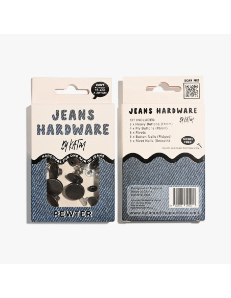 Jeans knopen en klinknagels set - Tin
