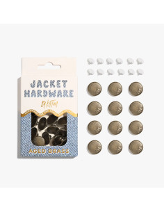 Jeans knopen set voor jassen - Messing