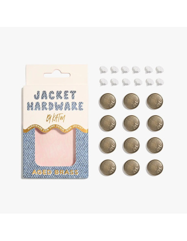 Jeans knopen set voor jassen - Messing