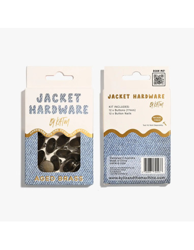 Jeans knopen set voor jassen - Messing