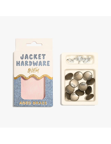 Jeans knopen set voor jassen - Messing