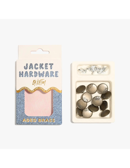 Jeans knopen set voor jassen - Messing