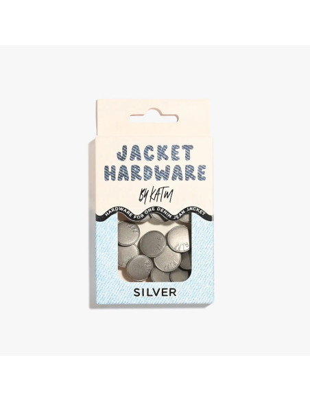 Jeans knopen set voor jassen - Zilver