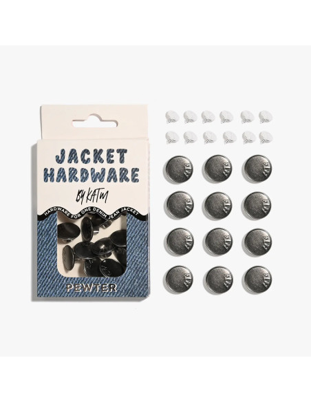 Jeans knopen set voor jassen - Tin
