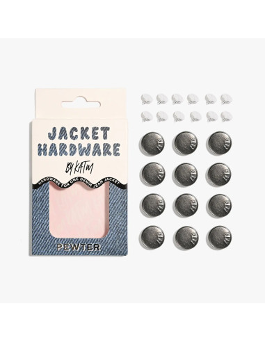 Jeans knopen set voor jassen - Tin
