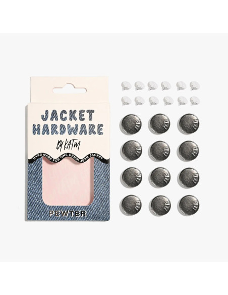 Jeans knopen set voor jassen - Tin