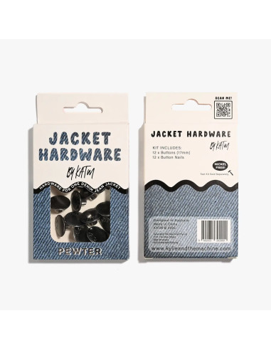 Jeans knopen set voor jassen - Tin