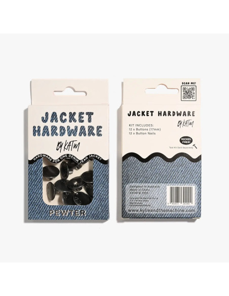 Jeans knopen set voor jassen - Tin