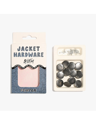Jeans knopen set voor jassen - Tin