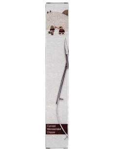 Microgetande gebogen punt pincetschaar 12 cm Apliquick