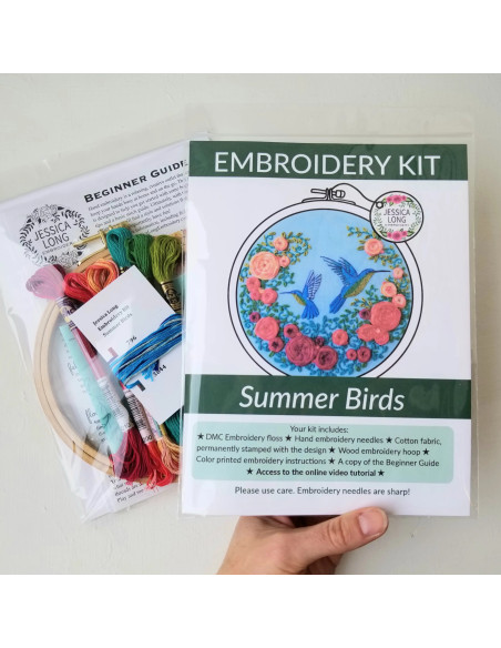 Borduurpakket - Zomer Vogels