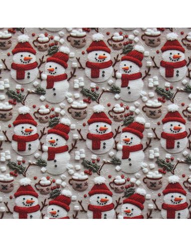 Katoenen popeline stof - Marshmallow grijs en wit