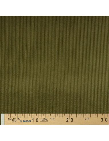 Katoenen ribfluweel stof - Olijfkleurig