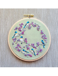 Borduurpakket - Vogels & Bloemen
