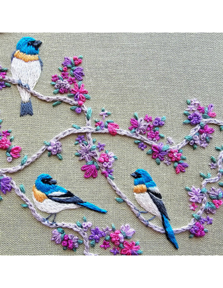 Borduurpakket - Vogels & Bloemen