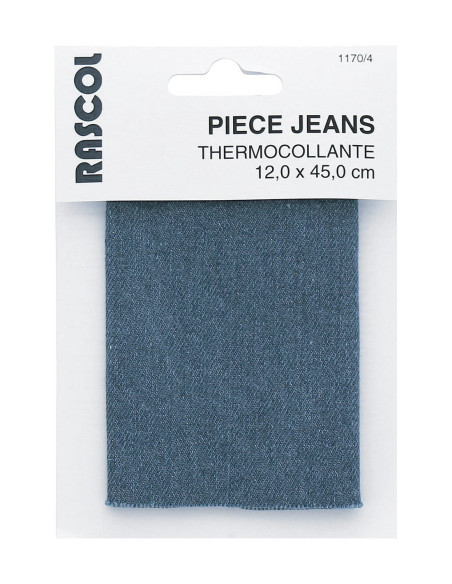 Strijkbare percale voor reparatie - Blauwe denim jeans