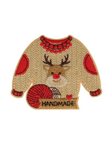 Strijkembleem kersttrui