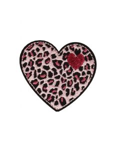 Strijkembleem hart - Pink Panther