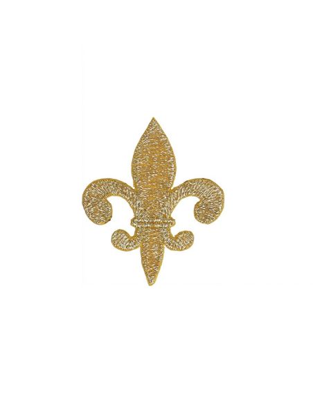 Strijkembleem lelie - Goud