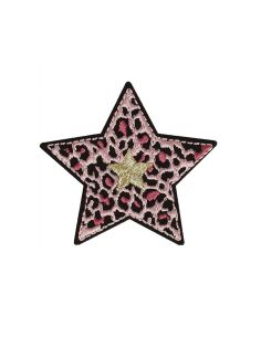Strijkembleem ster - Pink Panther