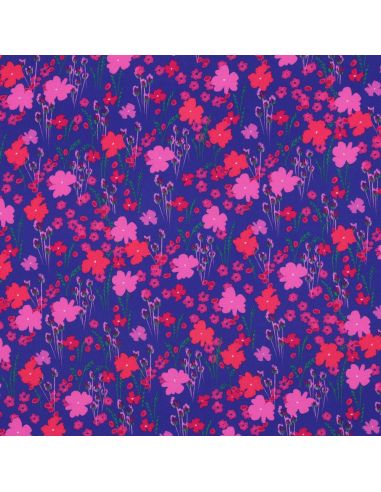 Viscose stof - Landelijk blauw