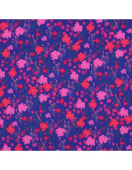 Viscose stof - Landelijk blauw