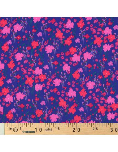 Viscose stof - Landelijk blauw