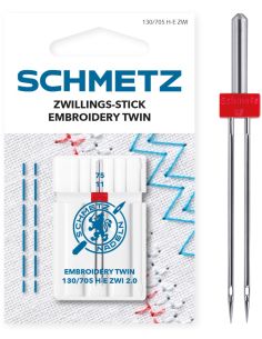 Schmetz dubbele borduurnaald