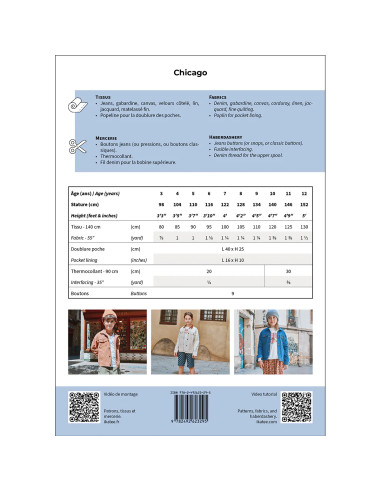 Kinderjasje patroon Chicago - Ikatee