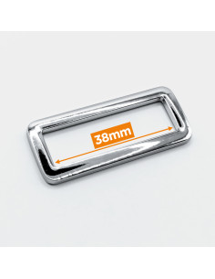 Rechthoekige metalen gesp - Zilver 38 mm