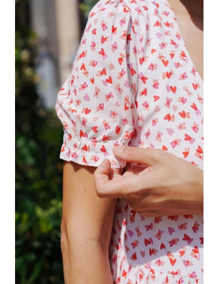 Viscose stof I Love You - Lise Tailor