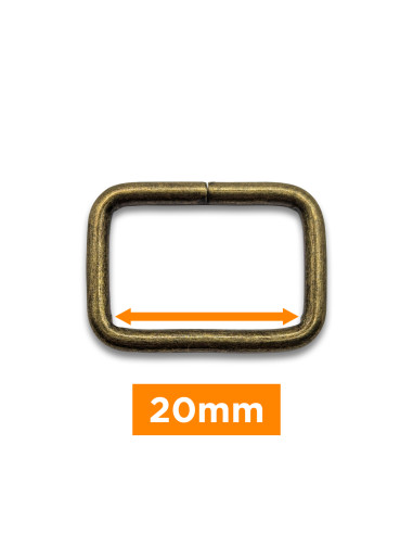 Rechthoekige gesp - Brons 20 mm