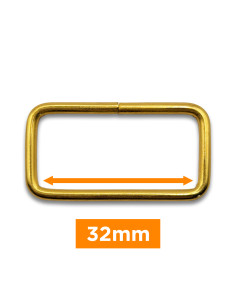 Rechthoekige gesp - Goud 32 mm